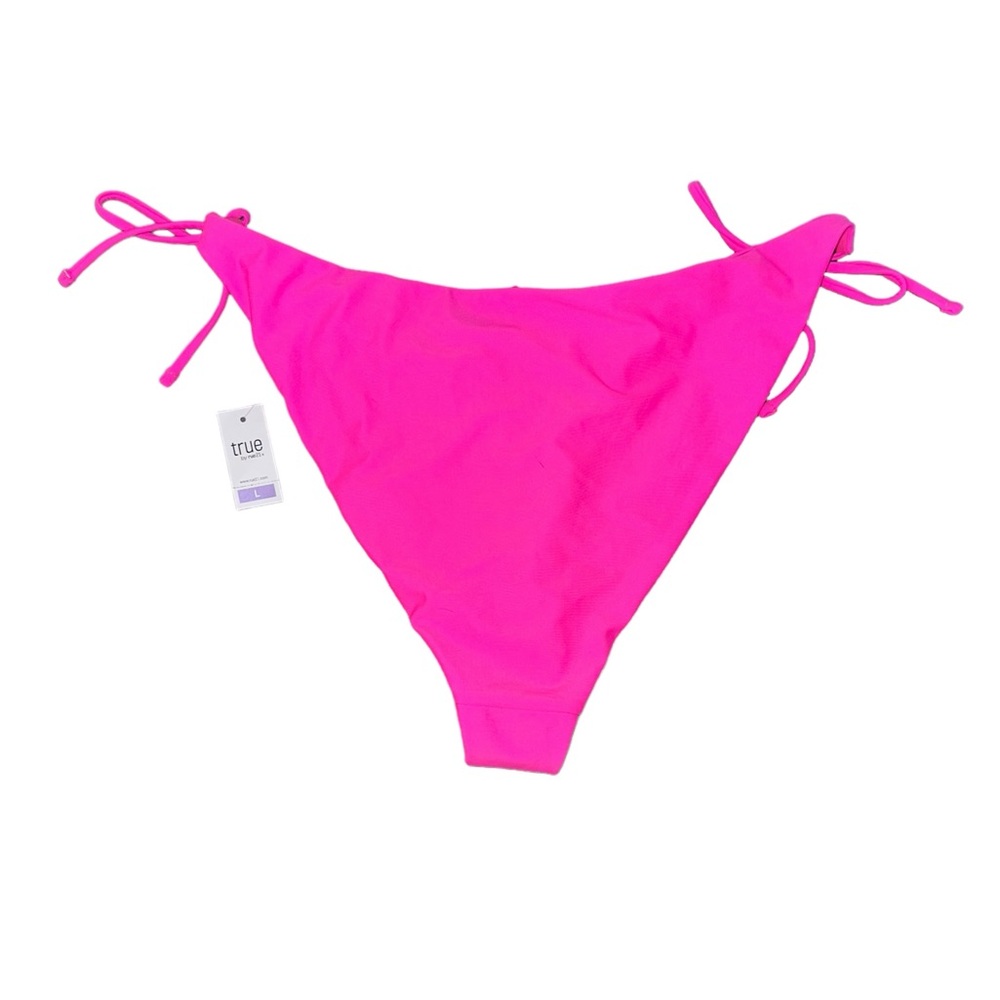 Pink bikini bottom size large